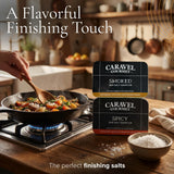 Smoked & Spicy Sea Salt Sampler Collection - 12-Flavor Cooking Salts Bundle in 0.5 oz Reusable Tin Each - Smoky & Spicy Finishing Salt Variety Pack
