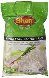 Shan Premium Quality Kernel Basmati Rice 10 Lbs Bag - Extra Long Aged Aromatic - NET WT 10 lbs (Packaging may Vary)