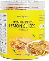 Premium Dried Lemon Slices 4oz (113g) - 100% Natural, Handpicked & Additive-Free | Dehydrated Lemon Slices for Cocktails, Teas, Baking, Decor & Crafts