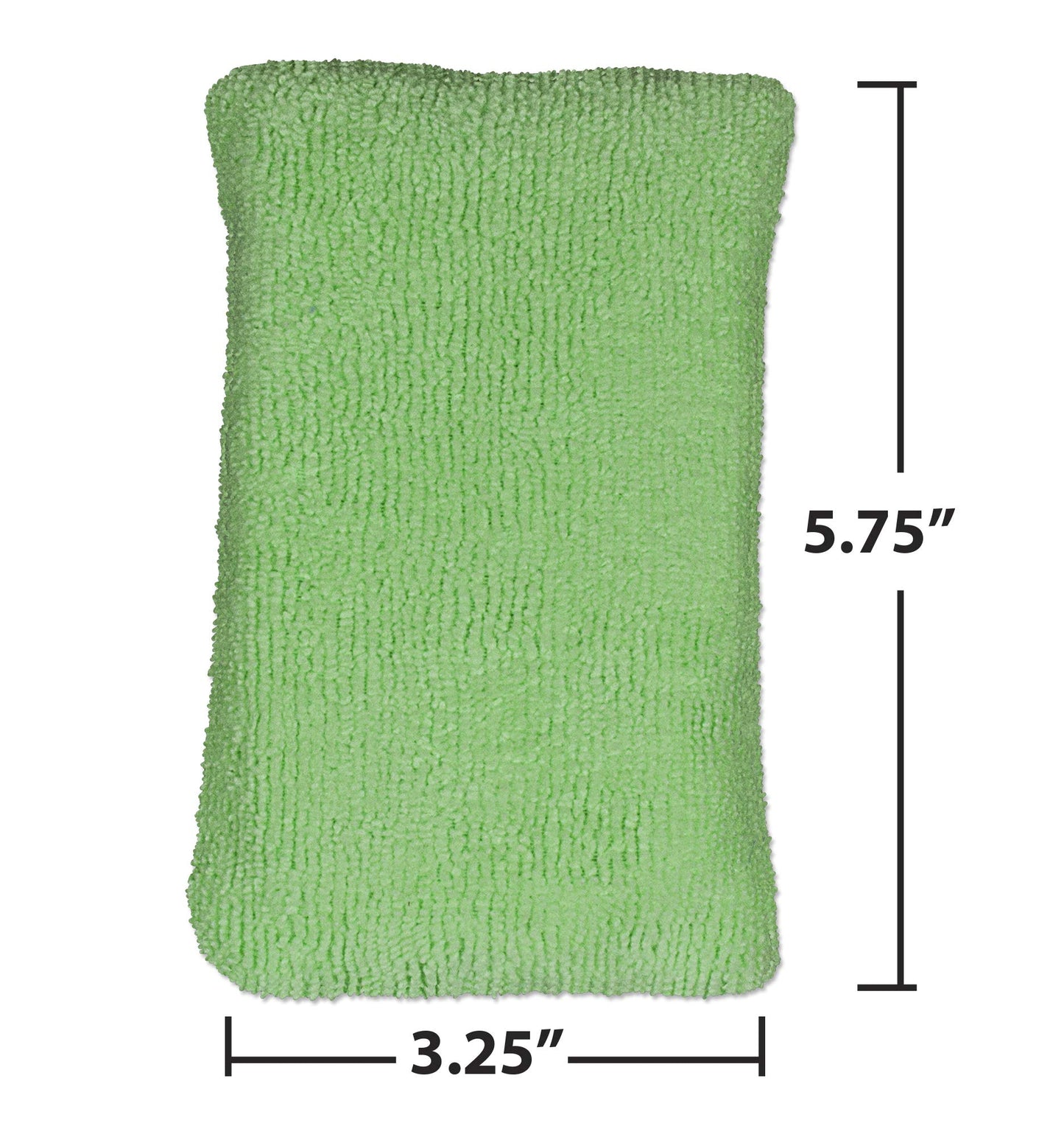 CleanAide Double-Sided Microfiber Sponge 2-in-1 Scrubber for Kitchen and Bathroom, Reusable Non-Scratch Dishwashing, Heavy-Duty Scouring, Absorbent