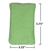 CleanAide Double-Sided Microfiber Sponge 2-in-1 Scrubber for Kitchen and Bathroom, Reusable Non-Scratch Dishwashing, Heavy-Duty Scouring, Absorbent