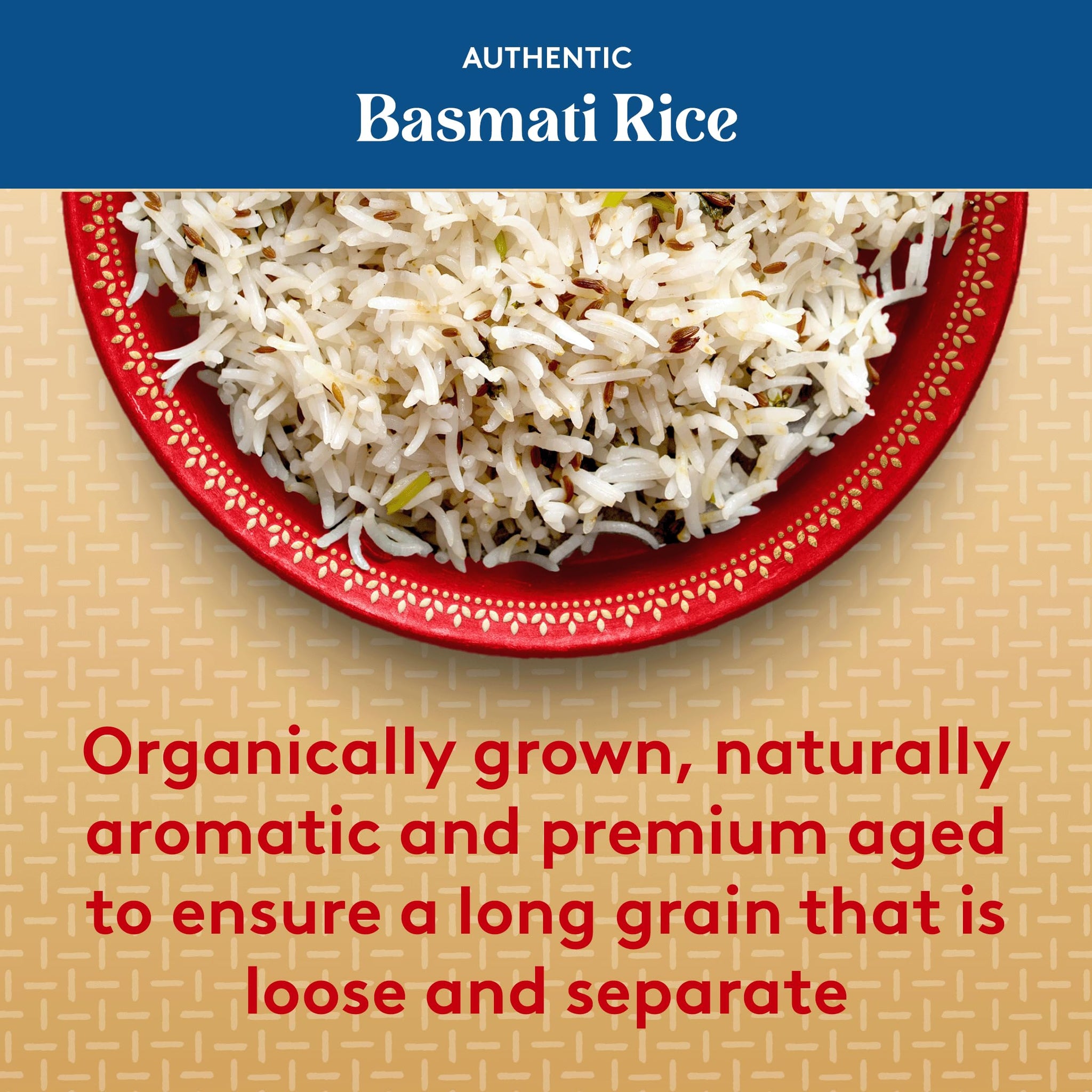 Royal Organic Basmati Rice - Long Grain White Rice - 2 lb Bag - Perfect for Biryanis, Pilafs & Curries - Cook on Stove Top