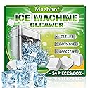 Maebho Ice Machine Cleaner Maker Descaler - 24 Unscented Clean Tablets Compatible with Opal, Kitchenaid, GE Profile,Nickel Safe Scale Remover