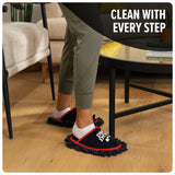 Dirt Devil Cleaning Slippers, Detachable and Washable Microfiber Dusting Shoes, For Hard Floors and Baseboards, Mop Slippers for Floor Cleaning