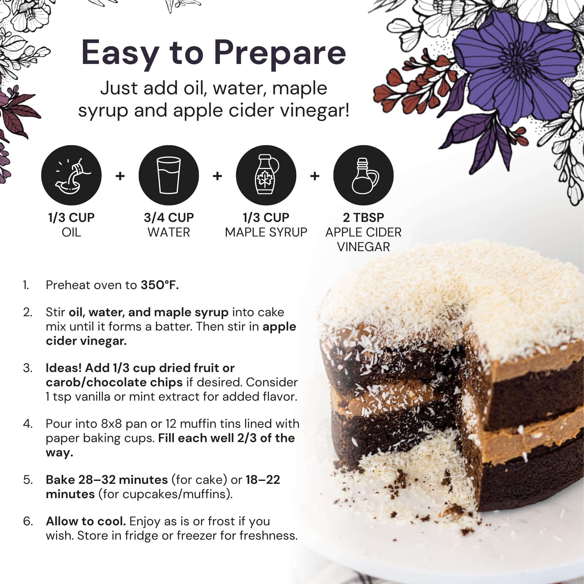 eat G.A.N.G.S.T.E.R. Dark Choconot Fudge Cake & Muffin Mix, Allergy-Friendly Baking Mix, Grain-Free, No Dairy, Nuts, Gluten, Dairy, For Vegan, Paleo & AIP Diets, Chocolate Cakes, Muffins and Cupcakes