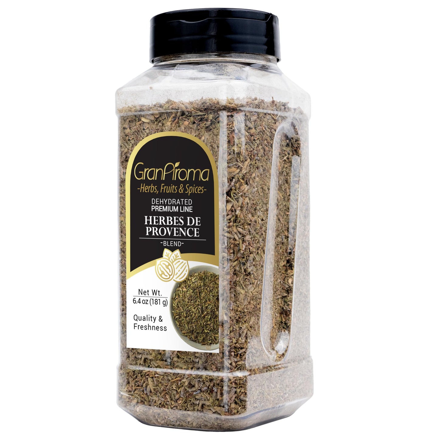 GranAroma Herbes De Provence, Aromatic Herb Blend, Seasoning for Roasted Chicken, Grilled Vegetables, and Savory Soups (6.4 Ounce)