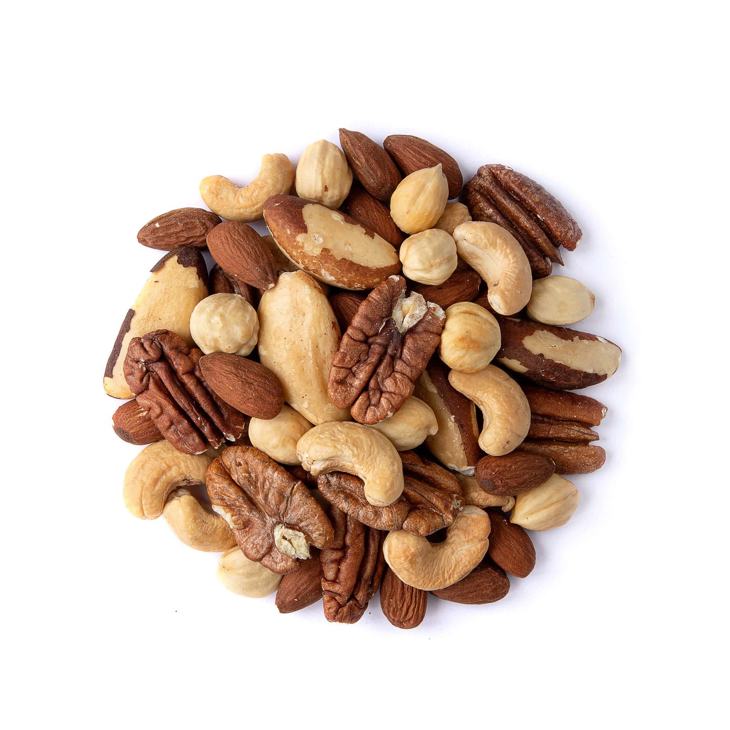 Food to Live Deluxe Nuts Mix, 1 Pound A Blend of Dry Roasted Pecans, Cashews, Filberts, Almonds, Brazil Nuts with Himalayan Salt. Oven Roasted