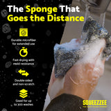 Squeezzee Soap Filled Scrubber Sponges - Non Scratch Scrubbing Sponge with Built-In Dishwashing Liquid Dish Soap - Double Sided Kitchen & Household
