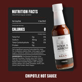 Hook & Arrow Chipotle Ghost Pepper Hot Sauce - Smoky Spicy Hot Pepper Sauce - Gluten-Free, Vegan, Paleo, Low Carb (5 fl oz, 30 servings)