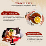 52USA Rooibos Tea Organic, 100 Tea bags, Pure Premuim Rooibos Tea, Naturally Sweet Herbal Tea, Caffeine Free Rooibos Tea, Farmed in South Africa, 9oz
