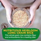 Lotus Foods Organic Brown Jasmine Rice - Whole Grain Jasmine Rice, Gluten Free Brown Rice, Organic Rice, Long Grain Asian Sticky Rice, Quick Cook Rice in Bulk, Gluten Free - 30 Oz (Pack of 2)