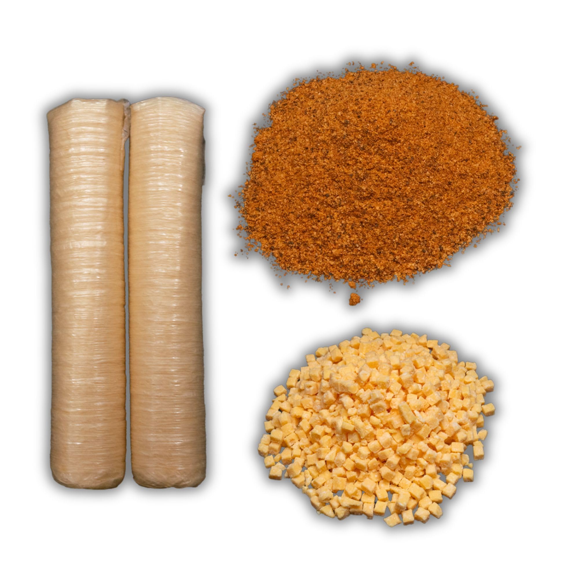 Bearded Butchers Chipotle Bratwurst DIY Kit - Make Smoky & Savory Homemade Brats - Includes Chipotle Seasoning, High Temp Cheddar Cheese, and 32mm