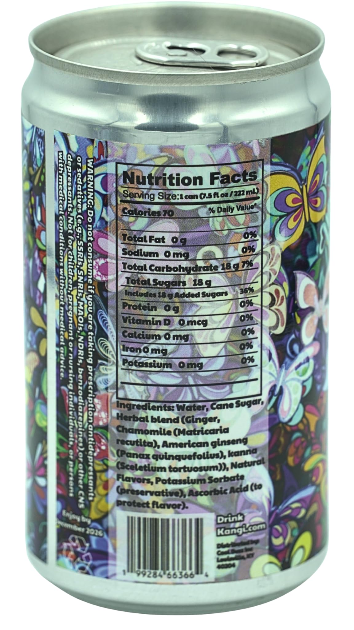 Kangi Social Tonic - Zero Caffiene Energy - Ginseng Energy with Adaptogens, 7.5 fl oz