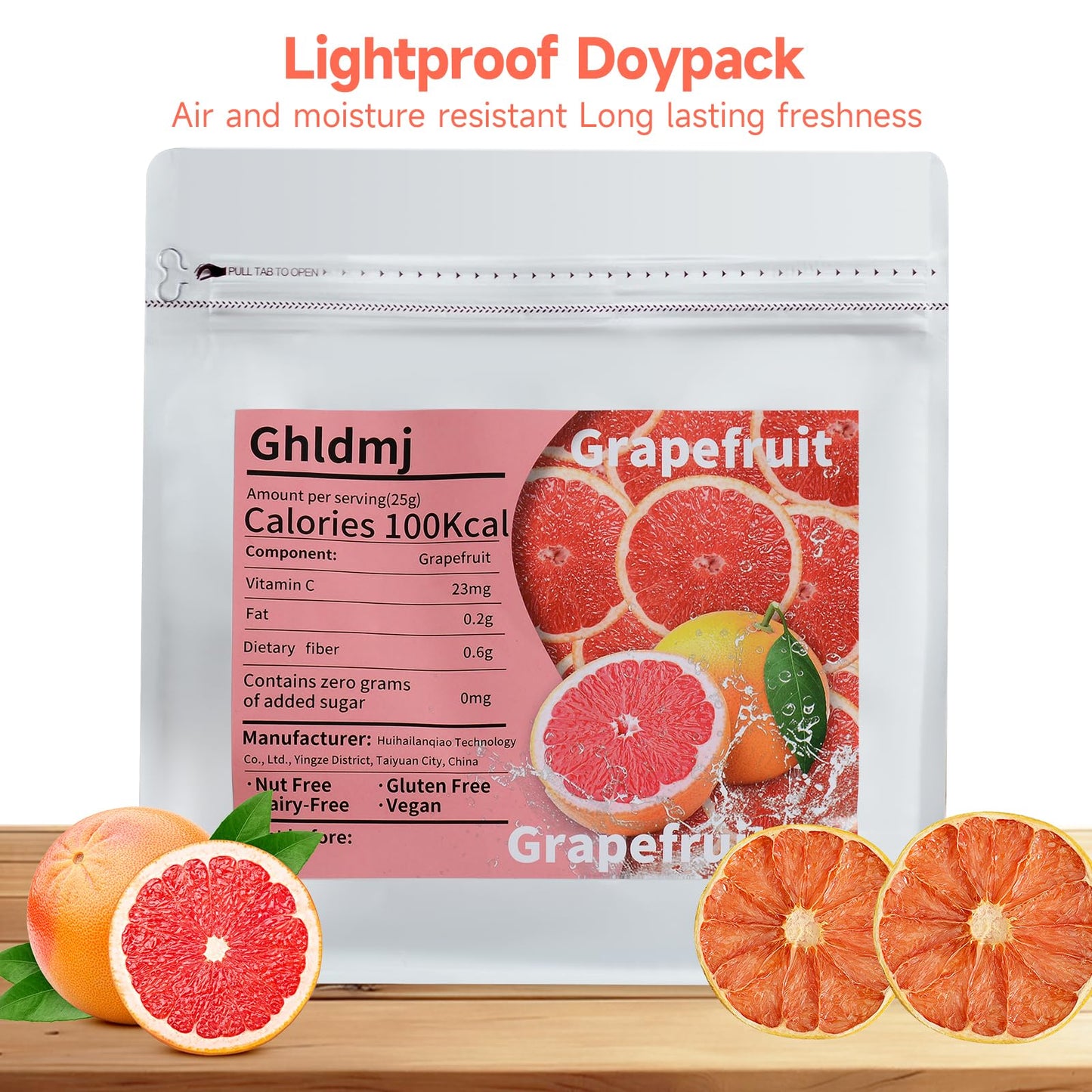 Dried Grapefruit Slices, 8.82oz/250g,Dehydrated fruit for Cocktails garnish, 100% Natural Fruit No Additives No Sugar Added,For Crafts, Cake