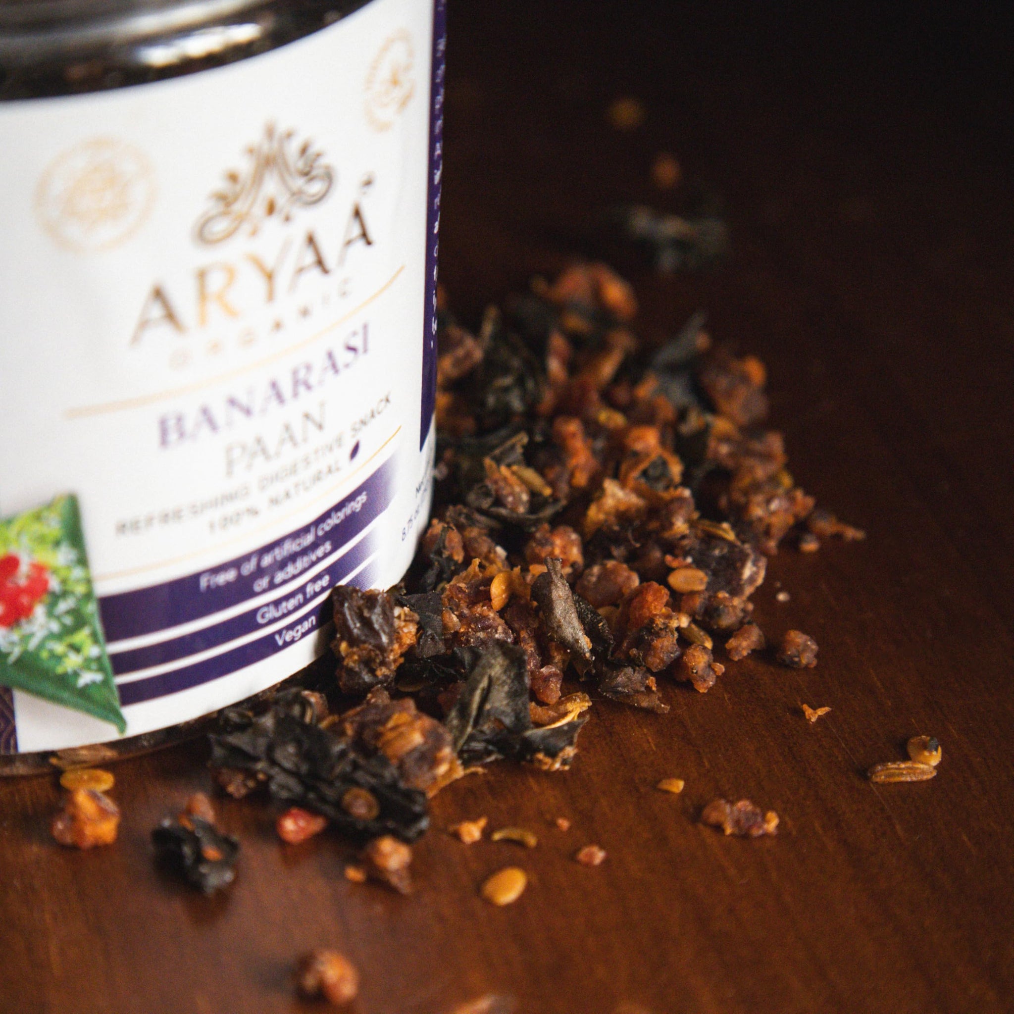 Aryaa Organic Banarasi Paan l 8.75oz (250gm) Herbal Tea & Digestive Snack | | Shredded l 100% Natural, Vegan, Gluten-Friendly | Non-GMO | Authentic