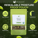 Biokoma Organic Mistletoe Dried Herb 100g 3.55oz Cut & Sifted Viscum Album Herbal Tea Cardiovascular & Nervous System Support Resealable Pouch USDA