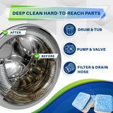 Whirl Fresh Washing Machine Cleaner Tablets, 24 Pack-Deep Cleaning Tablets for Top & Front Load HE Washer Cleaners, Descaler & Deodorizer, Septic