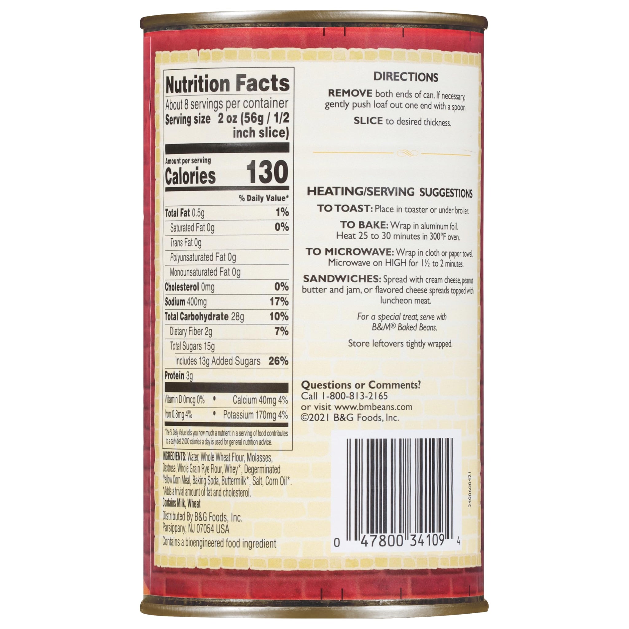 B&M Brown Bread, Original Flavor, 16 Ounce