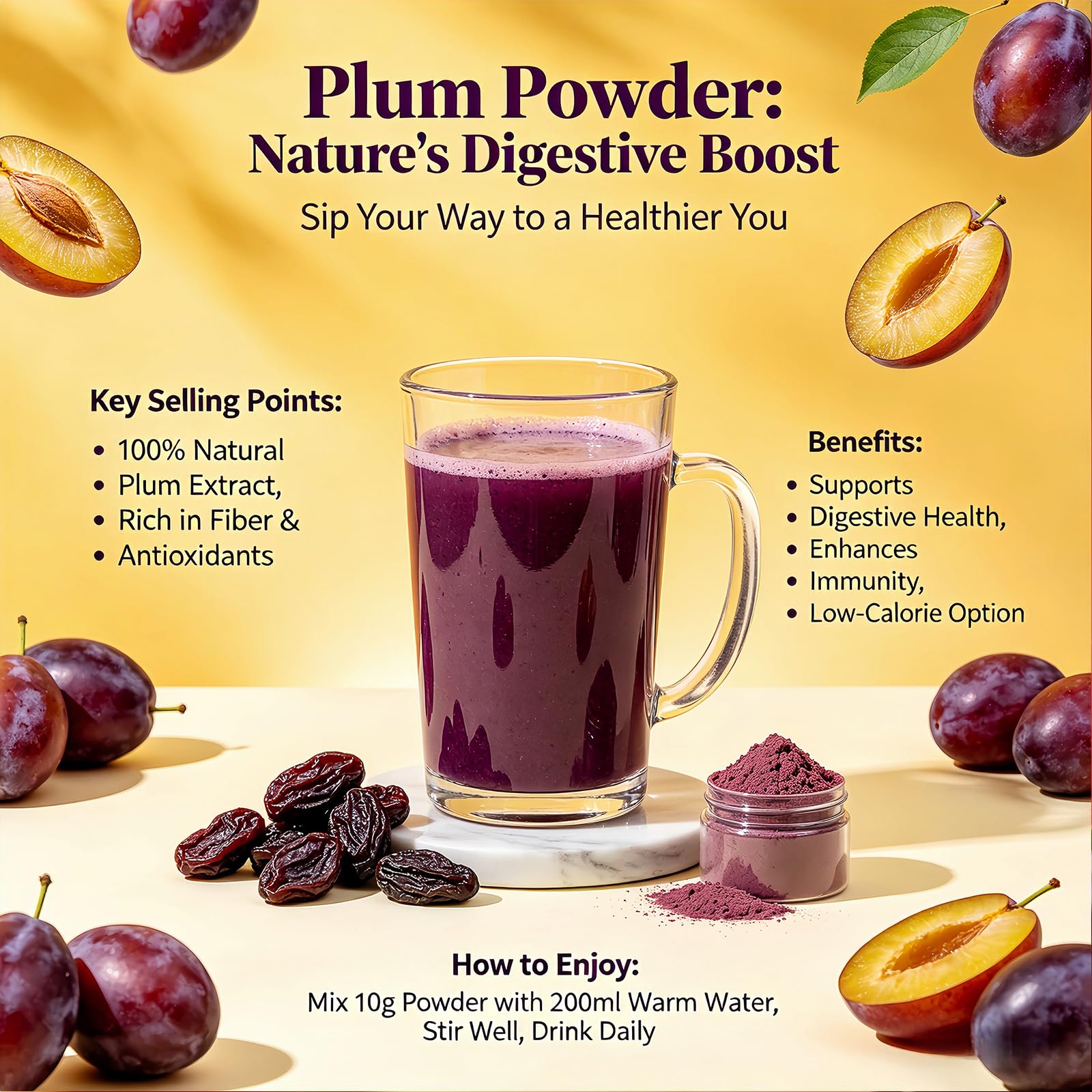 10oz Acai Powder for Smoothies, Oatmeal & Baking | Plant-Based, Keto Diet Friendly | 280g Plastic Jar