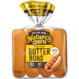 Nature's Own Butter Buns Hot Dog Buns, Non-GMO Hot Dog Buns, 8 Count