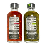 Hell Fire Detroit Fresno & Jalapeño Combo (Medium) Hot Sauce, Crafted with Fresh, Fire-Roasted Chile Peppers, All-Natural, Vegan, Gluten-Free, Low