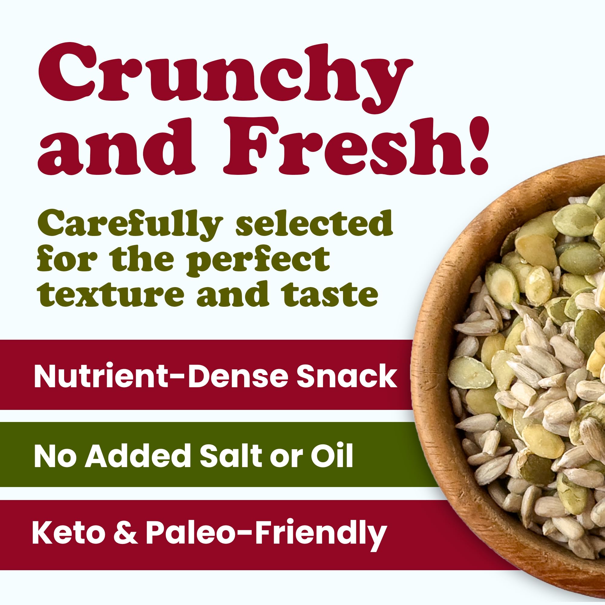 Food to Live Sunflower and Pumpkin Seed Mix, 1 Pound - Natural Snack, Rich in Protein, Perfect for Snacking, Baking and Salads, Raw, Vegan, Kosher
