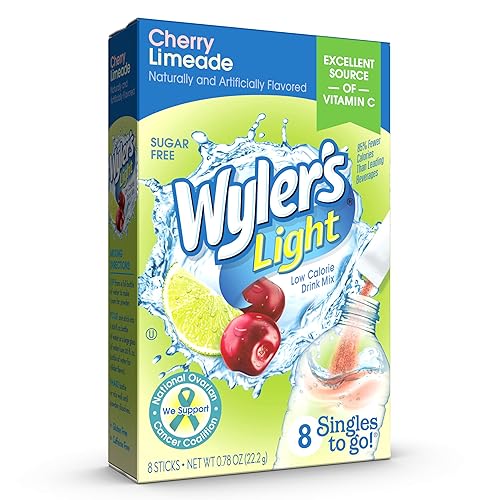 Wyler's Light Cherry Limeade Singles To Go Drink Mix Cherry Limeade, 1 box with 8 count