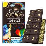Sol Made Sweets | Handcrafted Artisan Dark Chocolate Bar | Dark Chocolate with Pistachio Cream & Crunchy Kataifi | Gourmet Gift [ 7.8 oz]