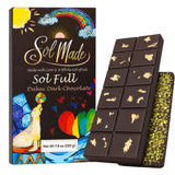 Sol Made Sweets | Handcrafted Artisan Dark Chocolate Bar | Dark Chocolate with Pistachio Cream & Crunchy Kataifi | Gourmet Gift [ 7.8 oz]