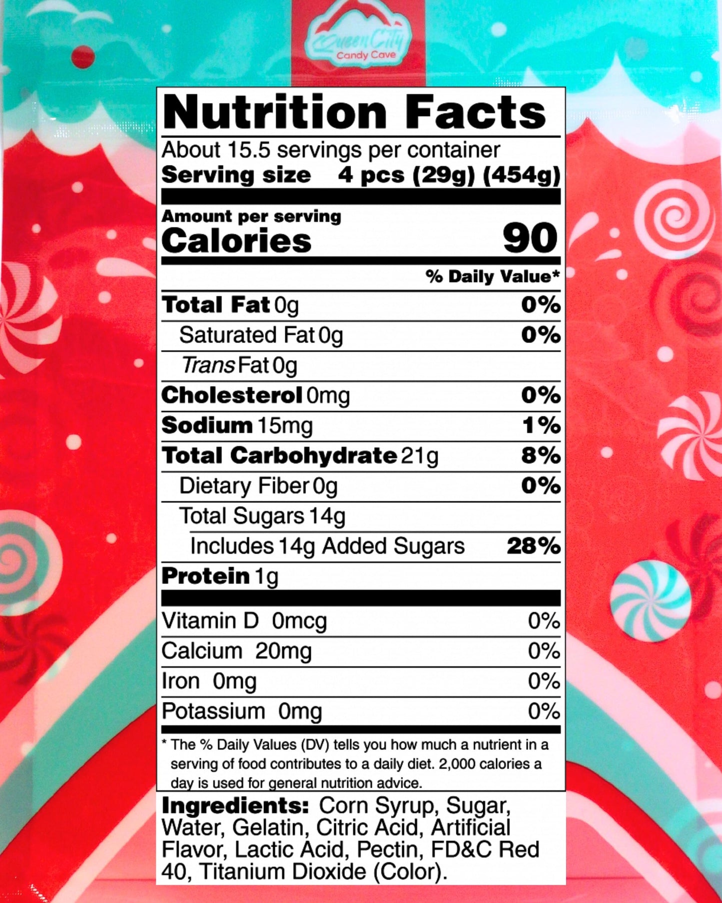 Sugar Dusted Sweet Cherry Candy Hearts - Red and White Jelly Hearts - Cherry and Strawberry Banana Fun Shape Vibrant Gummy Valentine Heart Candy