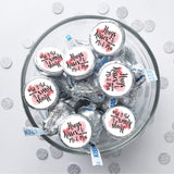 Chocolate Drop Labels Stickers, Hugs & Kisses from The New Mr. & Mrs., 180 Pack, Fits Hershey's Kisses Party Favors, Wedding Stickers for Weddings