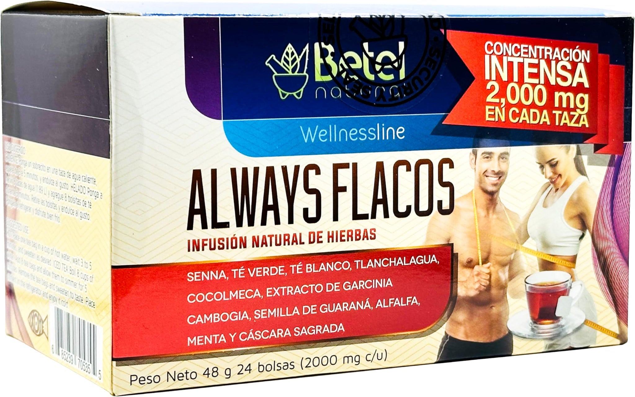 Always Flacos Tea by Betel Natural - Cleanse, Detox, and More in One Box - 24 Tea Bags