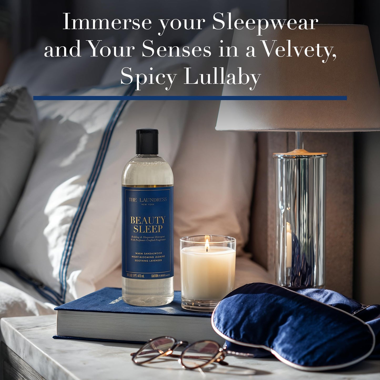 The Laundress Beauty Sleep Luxury Laundry Detergent, Bedding & Sleepwear Concentrated Enzyme Bio-Based Formula, Lavender & Sandalwood Fragrance Blend