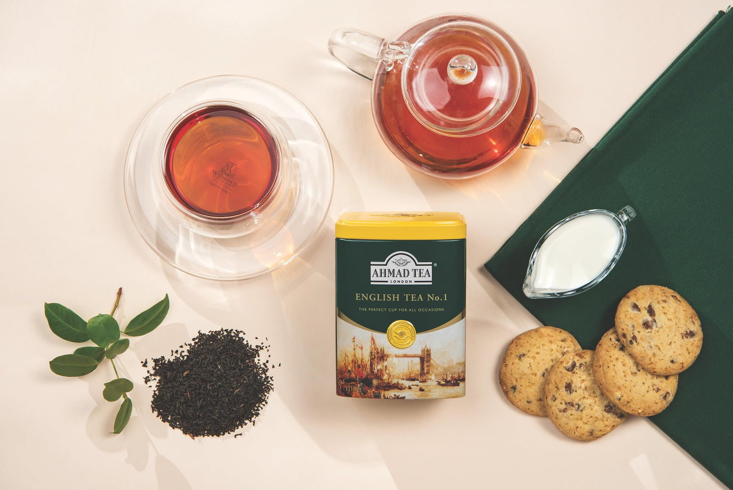 Ahmad Tea Caddy Gift Tin, English Scene, English Tea No.1, 100 Gram
