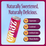 Zevia Zero Sugar Energy Drink, Peach Passionfruit, 12 Ounce Can