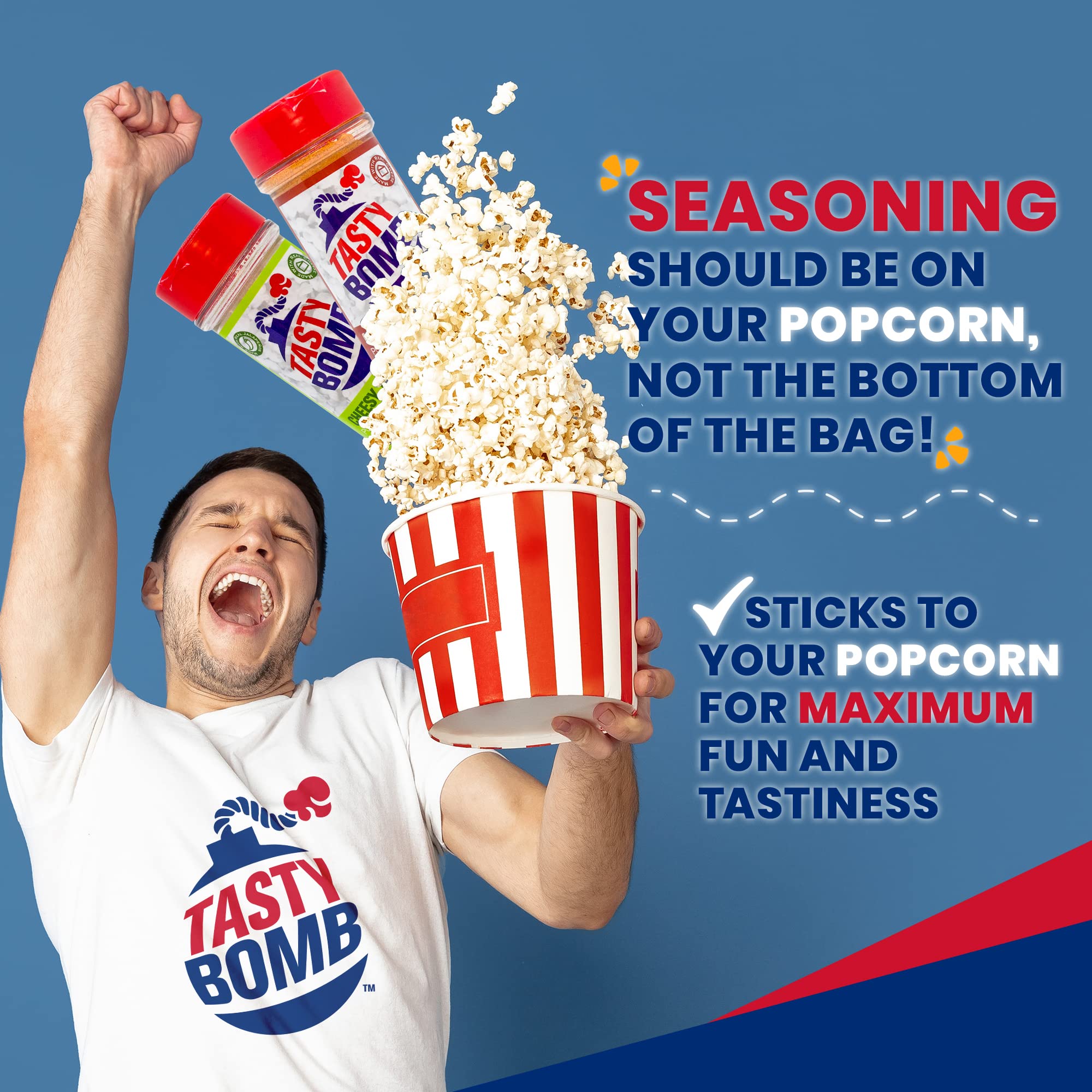 Flavorful Popcorn Seasoning 2 Pack -Caramel Corn Seasonings - Gluten-Free Keto Snack for Movie Nights & Gifts by Tasty Bomb, (2 Pack- Caramel Corn)