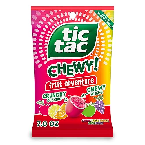 TIC TAC CHEWY! Fruit Adventure Candy, Fruity Chewy Candy, 7 oz (Packaging May Vary)