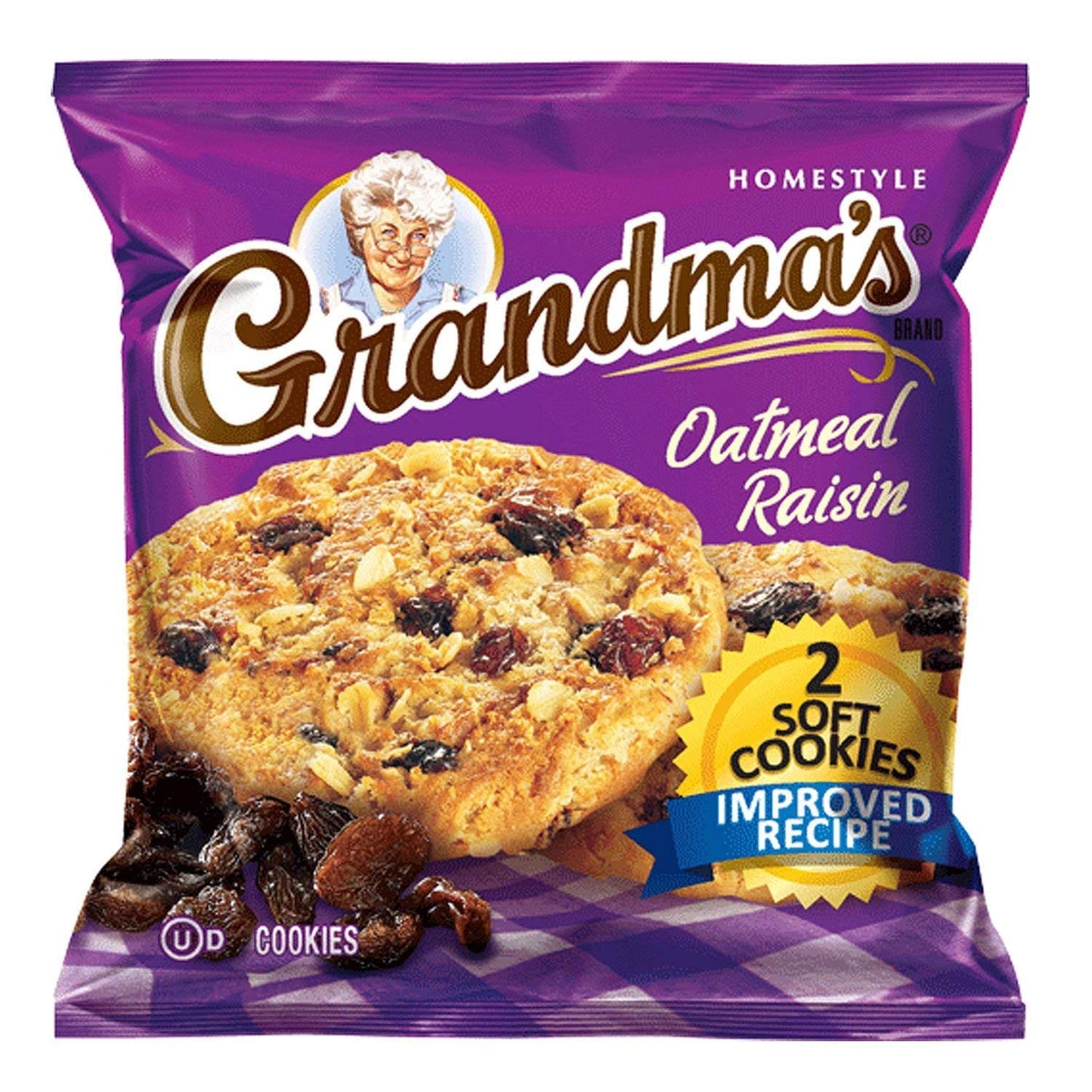 Grandma's Cookies Variety 2.5 Oz Packages Bundle of 15 Pack Includes : 5 x Chocolate Brownie, 5 x Chocolate Chip, 5 x Oatmeal Raisin (15 Count)