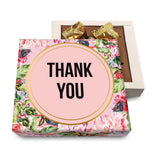 CoolGiftBox Pink gift box with Floral design | Dark chocolate truffles | Client appreciation gifts Thank You Box | Small Business Candy Gifts