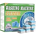 Washing Machine Cleaner Tablets 12 Pack - Deep Cleaning Tablets for HE Front & Top Load Washers, Septic Safe, Eco-Friendly, Removes Residue & Odors