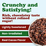 Food to Live Sweet Cacao Nibs with Coconut Sugar, 1.5 Pounds - Lightly Sweetened with Coconut Sugar, Raw, Non-Irradiated, Great for Snacking, Baking & Smoothies. High in Antioxidants. Vegan, Kosher, Bulk