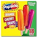 Popsicle Ice Pops Orange Cherry Grape 18 Count For a Frozen Dessert Frozen Ice Pops With only 15 Calories 29.7 oz