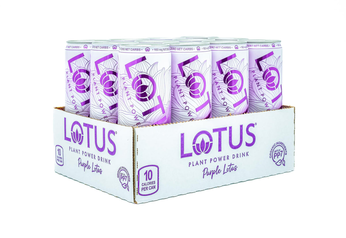 Purple Lotus Boysenberry Plant Power® Zero Sugar 160 mg, 12 Pack 12 oz Cans