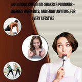 Creamy Chocolate Protein Pudding & Shake Mix Powder | High Protein Meal Replacement | Fast Weight Loss Supplements | Gym Fitness Support | Low Calorie