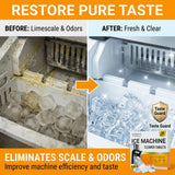 NAMQUL Ice Machine Cleaner Tablets (36 Tablets), Ice Maker Cleaner & Descaler, Nickel Safe Scale Remover, Removes Limescale & Odour - Compatible