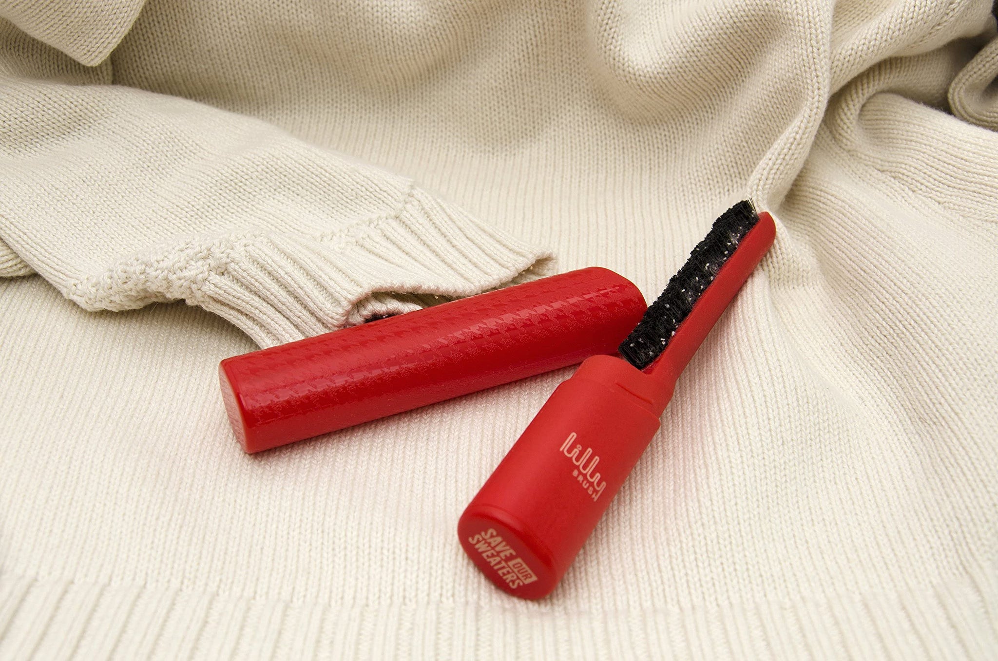 Lilly Brush Save Our Sweaters Fabric Pill Remover & Lint Brush. ONLY for 100% Cashmere, Cotton, Wool, & Silk! Do NOT use on Polyester, Nylon, or