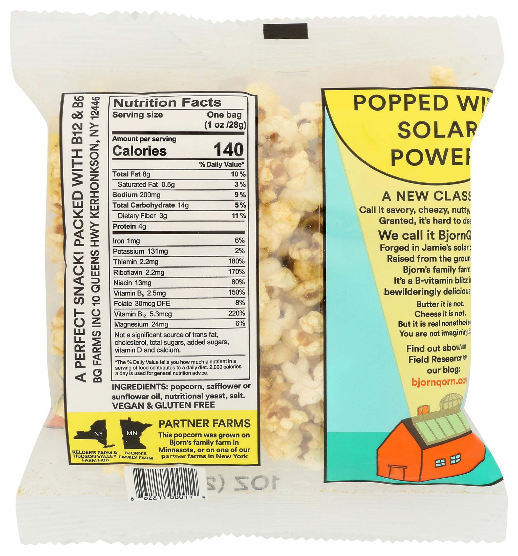 Bjornqorn, Popcorn Sun Popped Classic, 1 Ounce