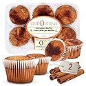 Low Carb Cinnamon Muffins 6 Pcs (1-Pack) by Carb-o-licious - Delicious Keto Mini Muffins with Only 2 Net Carbs, 9g Protein - Sugar Free Cupcake Style