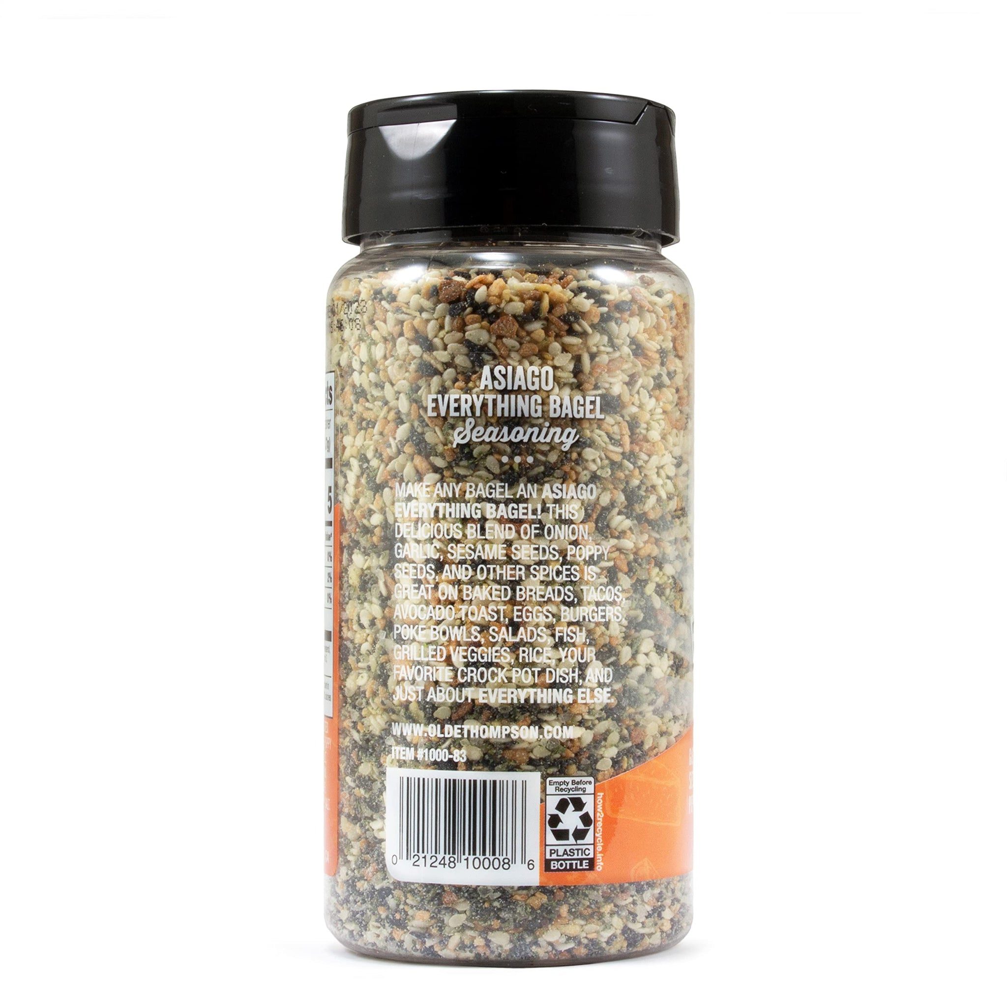 Olde Thompson Everything Bagel Seasoning with Asiago Cheese, Spice and Seasoning Blend, 7 Ounce