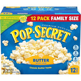 Pop Secret Butter Microwave Popcorn 12ct (3.2oz Bags), 38.4oz Box (Pack of 1)